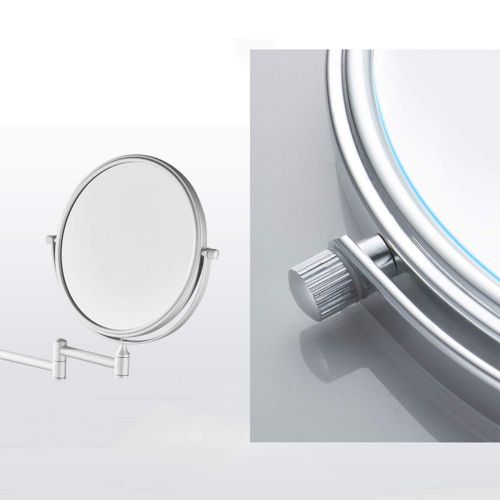  WUDHAO Vanity Mirror,Makeup Mirror Bathroom Rotating 8 Inch Telescopic Mirror Makeup Mirror Folding Beauty Mirror Double Sided 3 Times Magnification Wall Hanging Mirror Bathroom Magnifyin