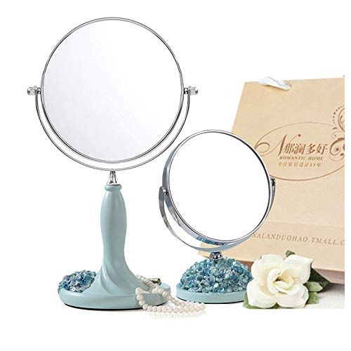  WUDHAO Vanity Mirror,Makeup Mirror Vanity Mirror Dressing Table Makeup Mirror with 1x/3x,5-6- 360° Swivel Magnifying Mirror Bathroom Mirror with Crystal-Like Style with Lights Wall