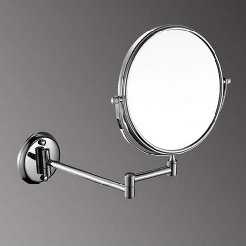  WUDHAO Makeup Mirror Mirrors with Lights Makeup Mirror Bathroom Mirror Bathroom Folding 8 Inch Double Metal Circular Creative Mirror 7 Times Magnification (Color : Silver, Size : 8