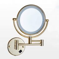 WUDHAO Mirrors with Lights Wall Mounted LED Lighted Beauty Mirror 8 Inch Sleek Minimalist Makeup Mirror Wall Mounted 3X Magnified Bathroom Hotel Bathroom Vanity Mirror Makeup Vanit