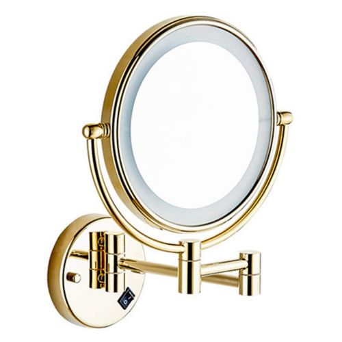  WUDHAO Mirrors with Lights Wall Mounted LED Lighted Beauty Mirror 8 Inch Sleek Minimalist Makeup Mirror Wall Mounted 3X Magnified Bathroom Hotel Bathroom Vanity Mirror Makeup Vanit