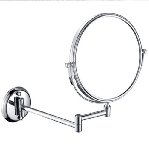  WUDHAO Vanity Mirror,Makeup Mirror Bathroom Wall-Mounted 6 Inch / 8 Inch Rotating Folding Double-Sided Magnification Makeup Mirror with Lights Wall Mounted (Color : Chrome, Size :