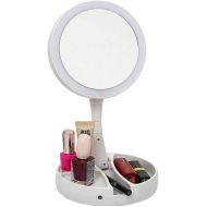 WUDHAO Vanity Mirror,Makeup Mirror Lighting LED Dressing Table Mirror Professional Edition 10x Magnification Super Bright HD Lighting System Rechargeable and Wireless Touch with Li