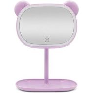 WUDHAO Vanity Mirror,Makeup Mirror LED Makeup Mirror with Light Fill Light Hostel USB Charging Creative Desktop Desktop Beauty Dressing Girl Heart Student Rechargeable Mirror with