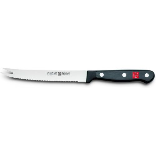  WUESTHOF Gourmet Tomatenmesser, Edelstahl, schwarz, 22.9 x 5.1 x 2.5 cm