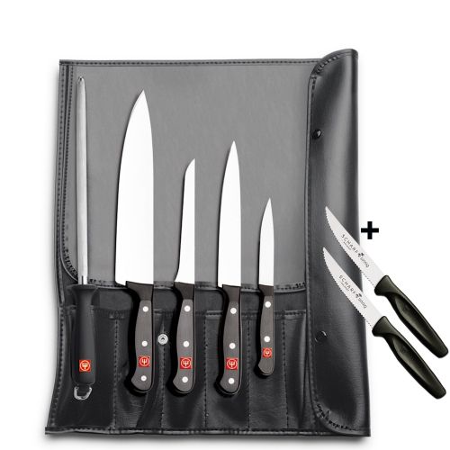  Wuesthof Kochtasche Set START Gourmet 9785-6tlg plus je 1 x SCHARFsinnig Messer B & S