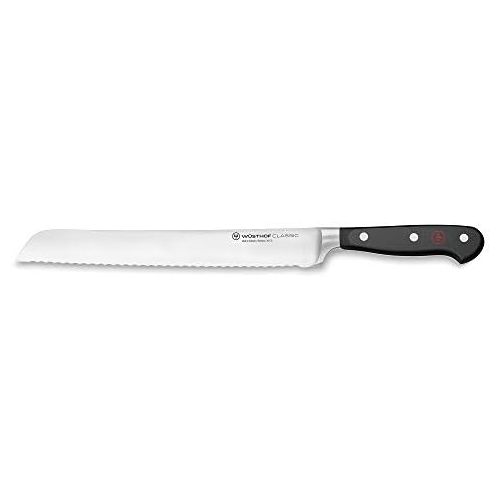  [아마존베스트]Wuesthof Bread Knife, Classic (1040101023), 23 cm Blade Length, Forged, Stainless Steel, Very Sharp Serrated Blade