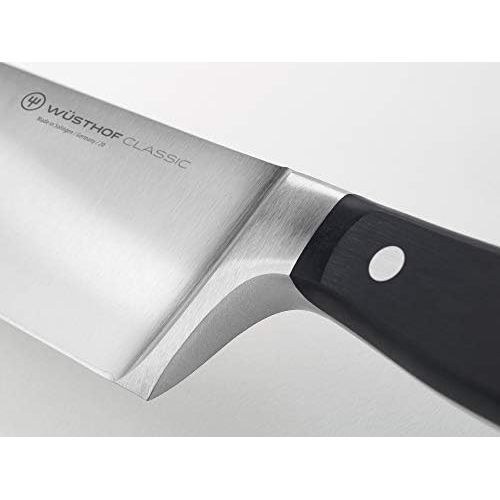  [아마존베스트]Wuesthof chefs knife, super glider, classic blade, forged, stainless steel, very sharp kitchen knife with a scraper.