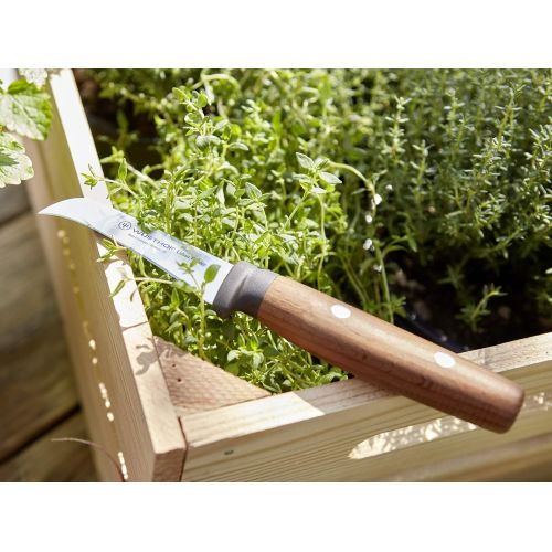  [아마존베스트]WUESTHOF Urban Farmer Harvest Knife (1025247808), 8 cm Curved Blade, Beech Handle, Stainless Steel, Very Sharp Knife for City Gardeners