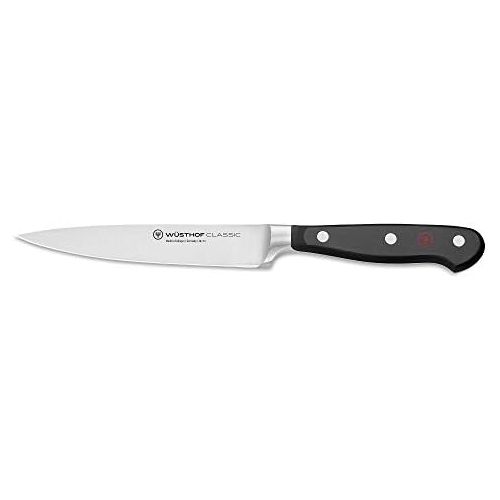  [아마존베스트]Wuesthof Classic Ham Knife (1040100714), 14 cm Blade Length, Forged, Stainless Steel, Short, Very Sharp Knife for Meat