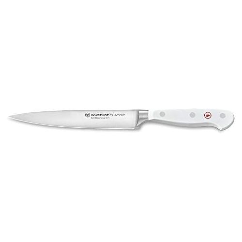  [아마존베스트]WUESTHOF Classic White Ham Knife (1040200716) 16 cm Blade Stainless Steel Slim Super Sharp Meat Knife White Handle