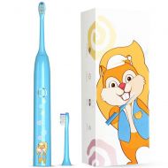 WUHX Kids Electric Toothbrush, Powered Tooth Brush with Smart Timer, USB Rechargeable Waterproof Replaceable Deep Clean for Boys and Girls(Age of 3+),Travel Toothbrush