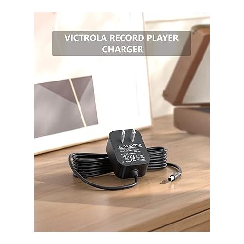  VHBW Replacement for Victrola Record Player Power Cord, 5V DC in Power Supply Compatible with Victrola Power Cord VSC-550BT Vintage 3-Speed (5.9 Feet Long)