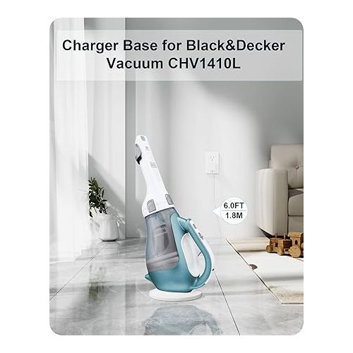  Charger Base Replacement for Black and Decker CHV1410L Dustbuster Handheld Vacuum 23V Charging Base Replacement for Black and Decker Charger P/N 90571555-09