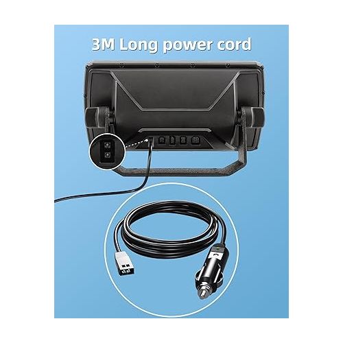  WUKUR Power Cord Replacement for Humminbird 12-Volt DC Power Cord Fish Finder Helix Charger Compatible with Humminbird PC All Helix 5/7/8/9/10/12/15, All ICE Helix, All ICE Flasher Models 720105-1