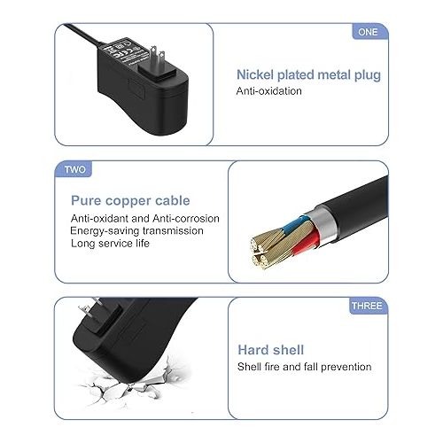  WUKUR Charger for Bissell SpinWave Mop Power Cord Compatible with Bissell 2315/2315A/23157/23158/23159/2037, 1614563 Charging Cord Replacement for Bissell SpinWave Cordless Hard Floor Expert