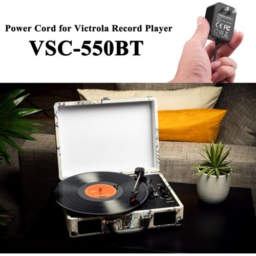  WUKUR for Victrola Record Player Power Cord, 5V DC IN Power Supply compatible with Victrola VSC-550BT Vintage 3-Speed (UL Tested)