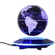 [아마존베스트]WUPYI 3 Magnetic Levitation Floating Globe Anti Gravity Rotating World Map with LED Light Multi-Color Changing Floating Globe for Children Educational Gift Home Office Desk Decoration