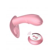 WUTTUAI Wearable Vibrstor Invisible Massager with 7 Frequencies Wearable Toy for Women with Remote Pleasure Toy (Color : Pink)