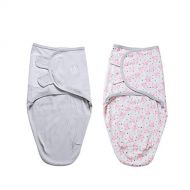 WUYEA 2pcs Newborn Baby Wrap Swaddle Blanket Baby Sleeping Bag Anti-Kick Cotton Towel Wrapped Blanket Silkworm Cocoon Style