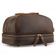 WUZHENG Leather Toiletry Bag for Men (Dopp Kit) The and Travel Accessory