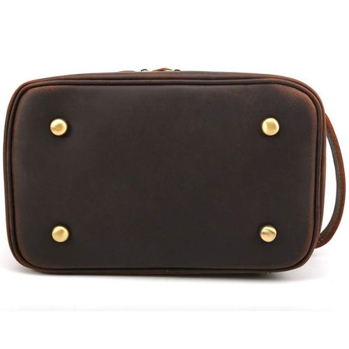  WUZHENG Leather Toiletry Bag for Men (Dopp Kit) The and Travel Accessory