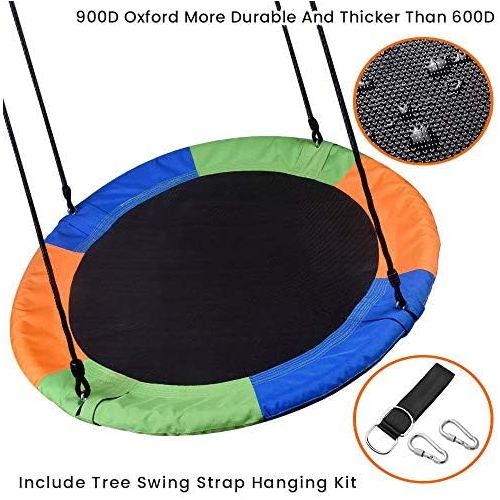  [아마존베스트]WONDERVIEW Tree Swing, Outdoor Swing with Hanging Strap Kit, 40 Inch Diameter 600lb Weight Capacity, Great for Playground Swing, Backyard and Playroom (MX)