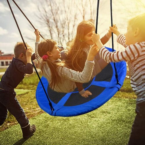  [아마존베스트]WONDERVIEW Tree Swing, Outdoor Swing with Hanging Strap Kit, 40 Inch Diameter 600lb Weight Capacity, Great for Playground Swing, Backyard and Playroom