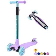 WV WONDER VIEW Kick Scooter Kids Scooter 3 Wheel Scooter, 4 Height Adjustable Pu Wheels Extra Wide Deck Best Gifts for Kids, Boys Girls