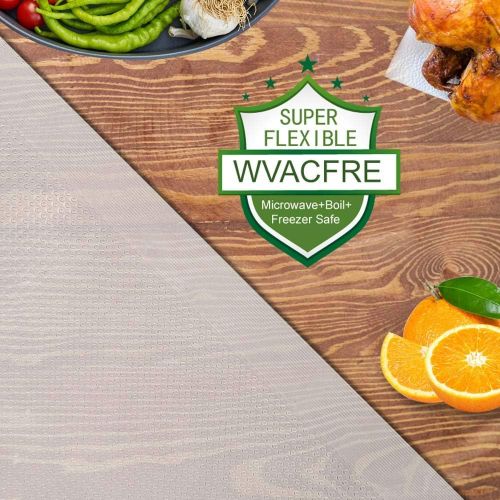  WVacFre 8 Pack 8x20(4Rolls) and 11x20(4Rolls) 4mil Food Saver Vacuum Sealer Bags Rolls with BPA Free,Heavy Duty,Great for Food Vac Storage or Sous Vide Cooking