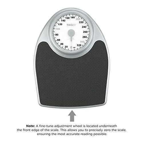  ConairPRO Dog Thinner Extra-Large Dial Analog Precision Bathroom Scale, Analog Bath Scale - Measures Weight Up to 330 lbs.