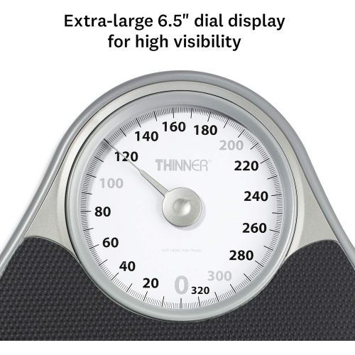  ConairPRO Dog Thinner Extra-Large Dial Analog Precision Bathroom Scale, Analog Bath Scale - Measures Weight Up to 330 lbs.