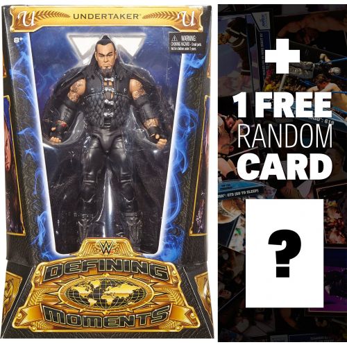 더블유더블유이 Undertaker: WWE Defining Moments Action Figure Series + 1 FREE Official WWE Trading Card Bundle