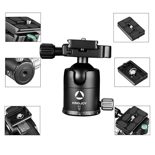  WWGG Camera Tripod Ball Head 360 Degree Panoramic Shooting fine-Tuning Fluid Rotation with Quick Release Plate