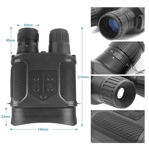  WWGG Digital Night Vision Telescope, 640P Infrared Night Vision Device, 7X Magnification LED Screen Infrared Camera for Wild Animal Military Hunting