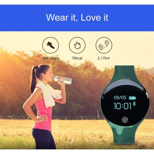  WWHLHL Fitness Activity Tracker Color Screen, Sleep Tracker Waterproof Health Watch mit Heart Rate Blood Pressure Monitor, Step Calorie Counter Exercise Pedometer fuer Frauen Manner