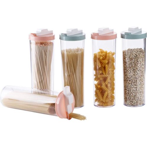  WWJHH-Food storage box Kitchen Storage Box Food Storage Container - 4 Sets - Ps Material - Sealed Fresh Noodle Jar With Lid - Moisture Proof