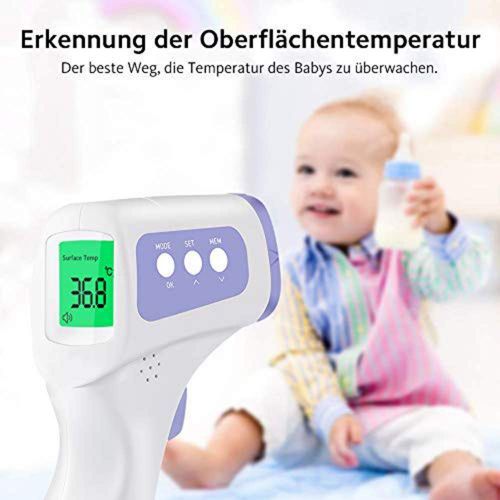  WWSUNNY Stirn Thermometer Fieberthermometer fuer Sauglinge, Kinder und Erwachsene 3 IN 1 Infrarot-Thermometer Profi fuer den Koerper