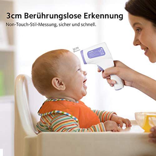  WWSUNNY Stirn Thermometer Fieberthermometer fuer Sauglinge, Kinder und Erwachsene 3 IN 1 Infrarot-Thermometer Profi fuer den Koerper