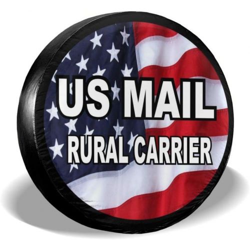  WWT Us Mail Rural Carrier Spare Tire Cover Waterproof Dust-Proof for Jeep,Trailer,RV,SUV,Truck and Other Vehicles