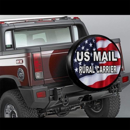  WWT Us Mail Rural Carrier Spare Tire Cover Waterproof Dust-Proof for Jeep,Trailer,RV,SUV,Truck and Other Vehicles