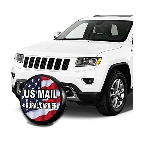  WWT Us Mail Rural Carrier Spare Tire Cover Waterproof Dust-Proof for Jeep,Trailer,RV,SUV,Truck and Other Vehicles