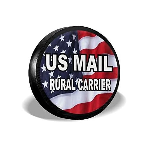  WWT Us Mail Rural Carrier Spare Tire Cover Waterproof Dust-Proof for Jeep,Trailer,RV,SUV,Truck and Other Vehicles