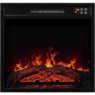 WWX 18 Embedded Electric Fireplace Insert Remote Heater Adjustable Flame 1400W