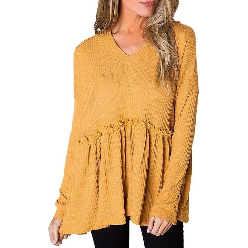  WWricotta Fashion Womens Casual Loose Long Sleeve Pullover Hoodie Sweater Blouse Tops (,)
