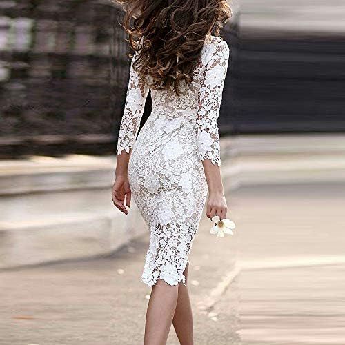  WWricotta Womens Sexy Lace Bodycon Pencil Dress Cocktail Prom Gown Dress