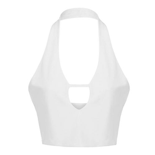  WWricotta Schuhe WWricotta Women Vest Fashion Sexy Solid Halter Hollow Out Tank Tops Sleeveless T-Shirt