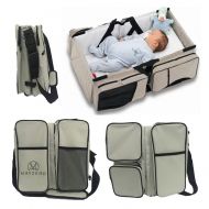 3 in 1 Diaper Bags Portable Crib Changing Station & Travel Bassinet Baby Travel Bed by WXDZ