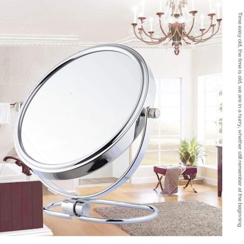  WXF 7-8-Inch Vanity Makeup Mirror ~ Double-Sided 1X and 3X Magnifying Mirrors ~ Perfect for Bedroom Or Bathroom Vanity Miroir De Poche Femme (Edition : 8-inch Mirror (Plane+3X Zoom