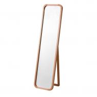 WXF Floor Standing Dressing Mirror, Wooden Rectangle Free Standing Adjustable Stand Wall Mounted Floor Mirror for Bedroom Hall Mirror